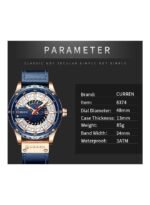 CURREN Quartz Leather Strap CN8374 Watch - Image 3